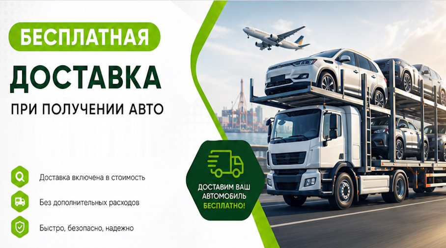 Акция! Бесплатная доставка по Троицке при получении авто